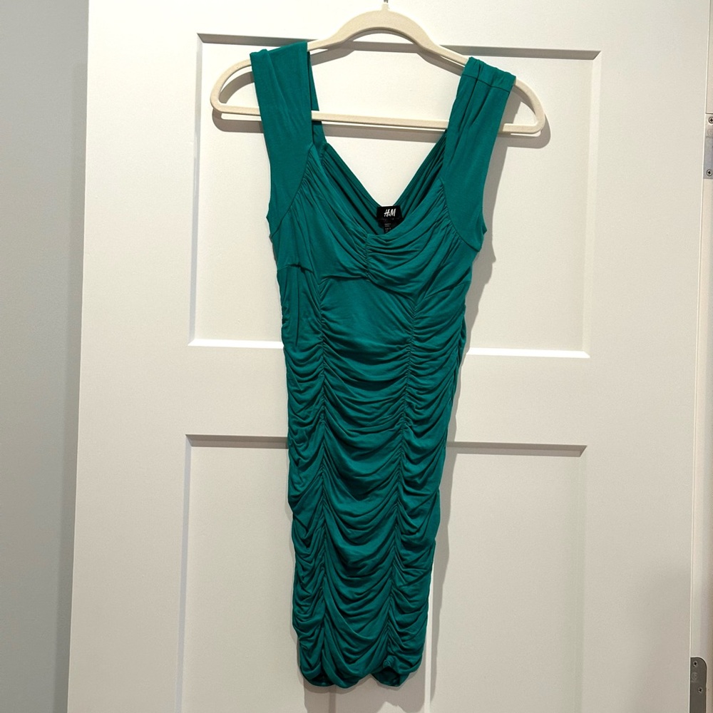 Draped Party dress green